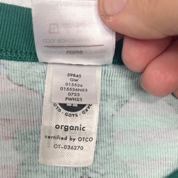 Hanna Andersson Sz L Christmas Ornament Pajama Long Sleeve Top Organic Cotton - Picture 4 of 9